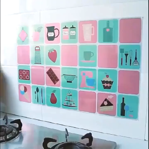 45*75cm High Temperature Resistance Waterproof Kitchen Anti-oil Wall Stickers Tiles Wall Greaseproof Paper