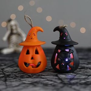 เทียนLED โคมไฟฟักทองฮาโลวีน เรืองแสง ขนาดใหญ่ พร็อพสําหรับตกแต่งหน้าต่าง 🚚 พร้อมส่งจากไทยครับ