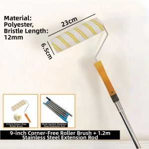 MONLEYTA | Waterproof Extendable Handle Paint Roller for Latex Paint and Wall Coatings