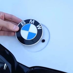 BMW White Blue Emblem Badge Bonnet Hood Front Rear Trunk Logo Size 74mm 82mm Fits
