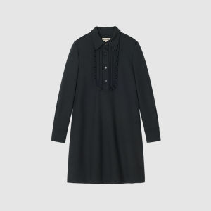 ICICLE | Autumn Thick Elastic Wool Rome Fabric Short Dress
