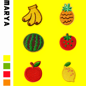 Cartoon Fruit Embroidery Patch Set Decorative Clothes Mobile Phone Case Hole Punching Embroidery Patch Childrens Clothing