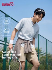 BALENO | Summer Ice Feel Slim Fit Henley Shirt For Men