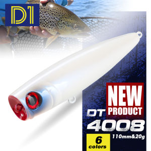 D1 Topwater Popper Fishing Lure 110mm 20g Floating Wobblers Long Casting Artificial Hard Bait Sea Fresh For Seabass Pike DT4008