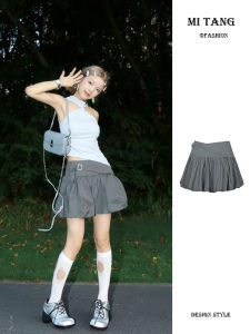 Váy Ngắn Nữ Cạp Cao Không Đều Phong Cách Thường Ngày Váy Chữ a Mùa Thu 2025 Váy Ngắn Cho Nữ