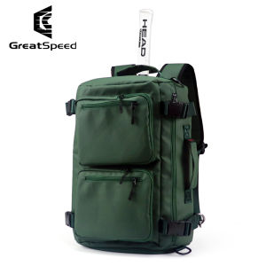 GreatSpeed Multi-Functional Sports Bag Waterproof Tennis Badminton Bag Shoulder Handheld Dual Use Bag for Tennis Fans