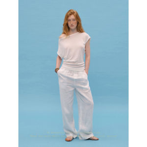 SHEITAOZI | White Off-Shoulder Design Slimming Loose Tee