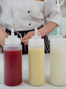 Klik-Beli Botol Saus 1 Lubang Dispenser Saos Mayonaise Kecap Minyak Tempat Bumbu Dapur Plastik Serbaguna