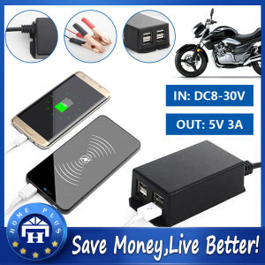 【Local delivery】 DC Converter with Battery Clip 12V 24V To 5V USB Power Adapter Buck- Regulator Charger for Phones Battery-Clip-Charger