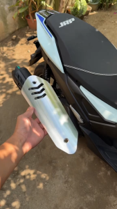 HOTSPEED JVT CNC Alloy Heat Guard Exhaust Cover Muffler Cover Protector For JVT Pipe Easy installa