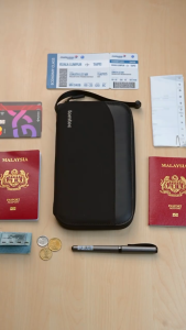 tomtoc T03 Navigator Passport Holder with RFID Blocking Travel Wallet Portable Bag Passport Beg