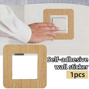 1pc Square Switch Wall Sticker 14.6x14.6cm Switch Protection Tool Pre-stuck Decorative Sticker Easy To Install