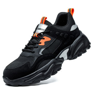 Mens Safety Shoes Work Shoes Anti Smashing and Anti Piercing Work Boots Indestructible Safety Boots