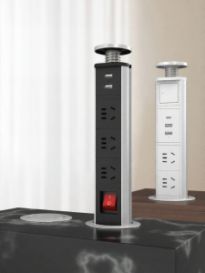 lengon | Recessed Adjustable Kitchen Power Strip with USB