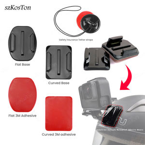 For GoPro Accessories Adhesive Mounts Curved Flat Sticker Sticky Pads Helmet For GoPro Insta 360 X5 X4 DJI Action 6 5 Pro Camera