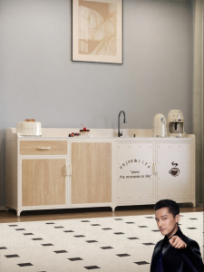 Multi-functional Iron Storage Sideboard Wash Basin Cabinet Combination