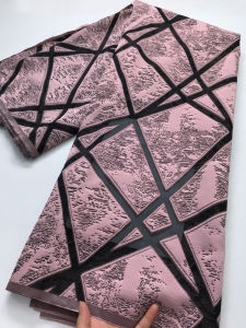 African Brocade Lace Fabrics High Quality 2025 French Nigerian Jacquard Fabrics Lace Sew For Women Wedding Dresses 2.5Yards 4261