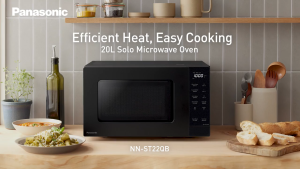 Panasonic 20L Compact Solo Microwave NN-ST22QB | NN-ST22QBMPQ | 800W | Compact Design | Auto Cook Menus | Touch Control