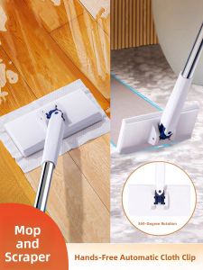 Mini Automatic Mop Lazy Persons Face Wash Towel Home Use New 2025 Model Stainless Steel Pole Household Cleaning Tool