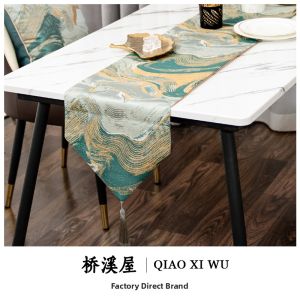 Luxury Modern Chinese Style Ribbon Table Flag