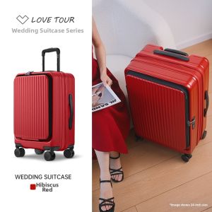 lovetour | Red Bridal Durable Lockable Travel Luggage