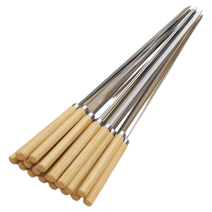 Stainless Steel with Wooden Handle Skewers