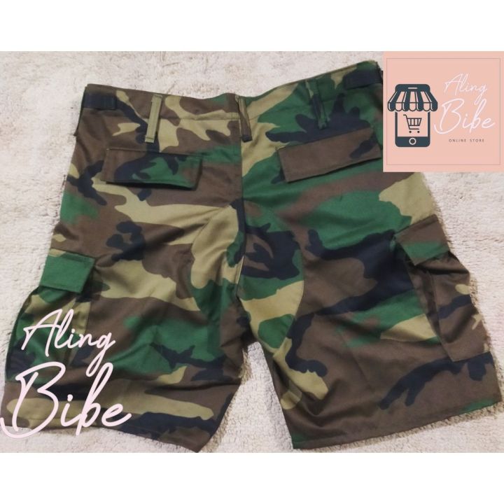 Camouflage Shorts Cargo Shorts Pocket Shorts Elasticated