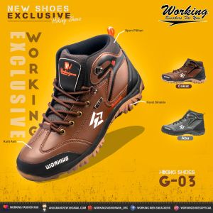 Working Sneakers For You Sepatu Boots Touring Hiking Pria Anti Air Code G-03 Size 39 - 43