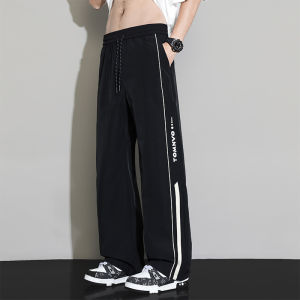 Quần Dài Nam Ice Silk Siêu Mỏng Thoáng Khí Mùa Hè Cỡ Lớn Quần Thể Thao Rộng Rãi Thoải Mái Chất Liệu Nylon Màu Sắc Tươi Mới