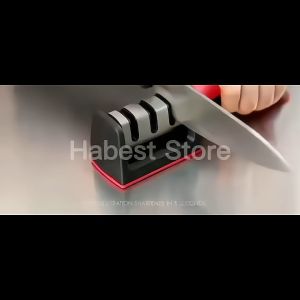[Box] Kitchen Sharpener 3 Holes Sharpening Stone Knives Tools Kitchen Gadget Sharpening pengisar pisau Viral
