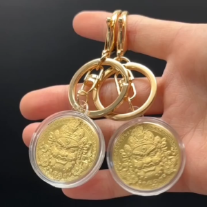 Liontin Dewa Rejeki Kuning dengan Gantung Kunci untuk Ponsel dan Kunci