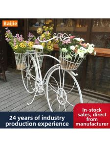 MOLORE | Iron Bike Shaped Flower Stand Home Decor & Photography Prop