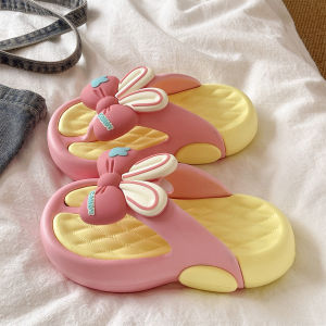 Slip-resistant Thick-soled Cute Bow Bunny Ears Slippers