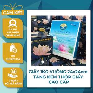 Giấy ăn Hàng Không túi 1kg chính hãng có tem xác nhận trên bao bì siêu tiết kiệm tặng cùng 1 hộp giấy cao cấp 250gr