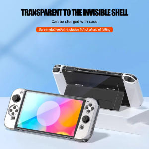 Crystal Glitting Armor Case For Nintendo Switch Oled Clear Guard Switch Case Protective Shell for Nintendo Switch NS Handle Game Accessories - Durable Shock-Absorbing and Scratch-Resistant For Nintendo Switch Oled Gamers Perfect Gift for Gamers