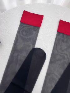 ถุงน่องยาวผู้หญิง ถุงน่องเหนือเข่า ถุงน่องฤดูร้อนแบบบางเฉียบ ป้องกันการเย็บเป็นตะเข็บ