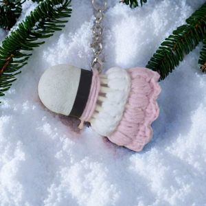 Outdoor Decorated Home Handmade Crocheted Shuttlecock Pendant Small Flower Finished Cute Pendant Handmade Gift Keychain