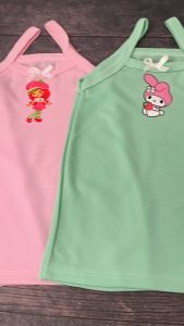 6 Pcs Tengtop Anak Perempuan Motif Gambar Singlet Tangtop Cewek Khusus Warna TADIRA Store