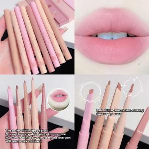 Muge LEEN Dessert Lip Liner Automatic Rotating Waterproof Long-Lasting Non-Fading Outline Lipstick Pen