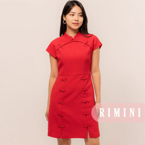 RIMINI - Dress Mandarin Button Midi Size XS-XL - Libai Dress 5261