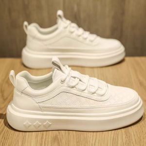 Mens Skate Shoes Spring Summer New Fashion Sports Casual Shoes Thick Bottom Heightening White Sneakers Trendy Footwear