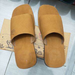 SANDAL KULIT PRIA DR. IAM 4030 COKLAT ( PRODUKSI SENDIRI )