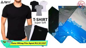 Kaos Oblong Pria Agree-Kaos Dalam SInglet Pria-Body Shirt /T-Shirt Comfort SuperCool-Auroa Store