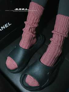 Ss2l Fall and Winter 21aw Japanese Style Thick Needle Double Needle Organic Cotton Thickening Exercise Knee Socks Socks Men and Women Trendy Socks Bunching Socks