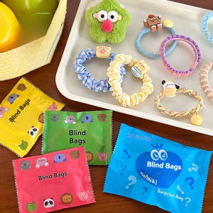 5 Pcs Creative Headband Blind Bag Hair Accessories Hair String Surprise Blind Box High Elasticity Rubber Band