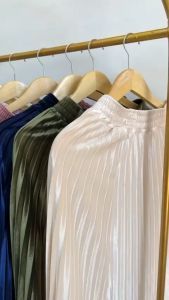 Rok Plisket Bludru Jumbo Panjang 95 Cm Bahan Tebel