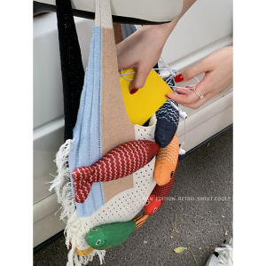 Ladies Lazy Style Fringed Shoulder Bag 2025 New Casual Commuter Tote Soft Vertical Square Shape Large Size Single Strap