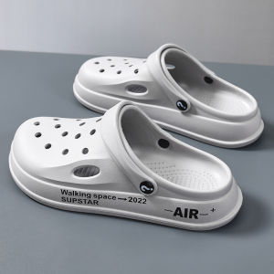 Mens 2025 New Anti-Slip Head Exposure Camping Outdoor Beach Soft Bottom Nurse Feels Slippers Sandals Comfortable Wear Summer