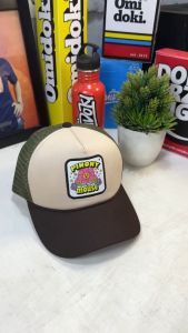 Topi Jaring Pria Omidoki Army Cream Brown Trucker Hat