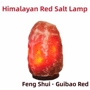 Creative Atmosphere Lamp Natural Rock Lamp Himalayan Crystal Salt Lamp Pigeon Blood Red Modern Simplicity Decorative Table Lamp